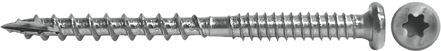 DAGGERZ DKCSTSS10212 10 x 2-1/2 star button type 17 composite deck screws 305 stainless steel