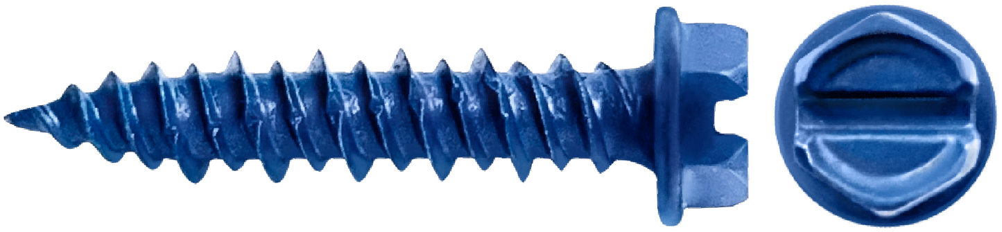 DAGGERZ CONHB*14134 1/4 x 1-3/4 hex washer concrete screws bulk dagger-guard blue