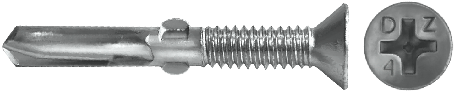 DAGGERZ SD4SSWW14234 1/4-20 x 2-3/4 phillips flat head self drill screws w/wings 410 stainless steel dagger-guard
