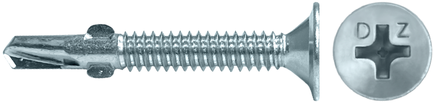 DAGGERZ PLYSDZWW101716 10-24 x 1-7/16 phillips thin wafer plymetal self drill screws w/wings zinc