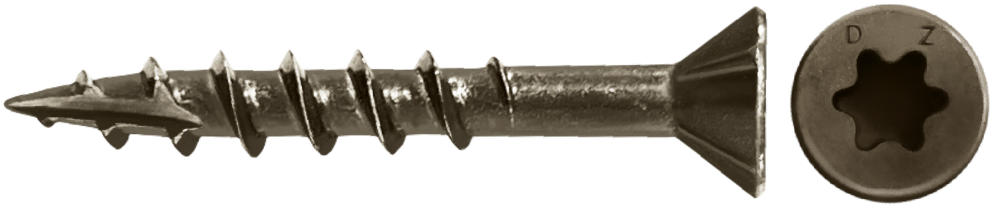 DAGGERZ ACQSTAR1040D 10 x 4 star flat w/nibs type 17 deck screws acq dagger ultra-guard dark