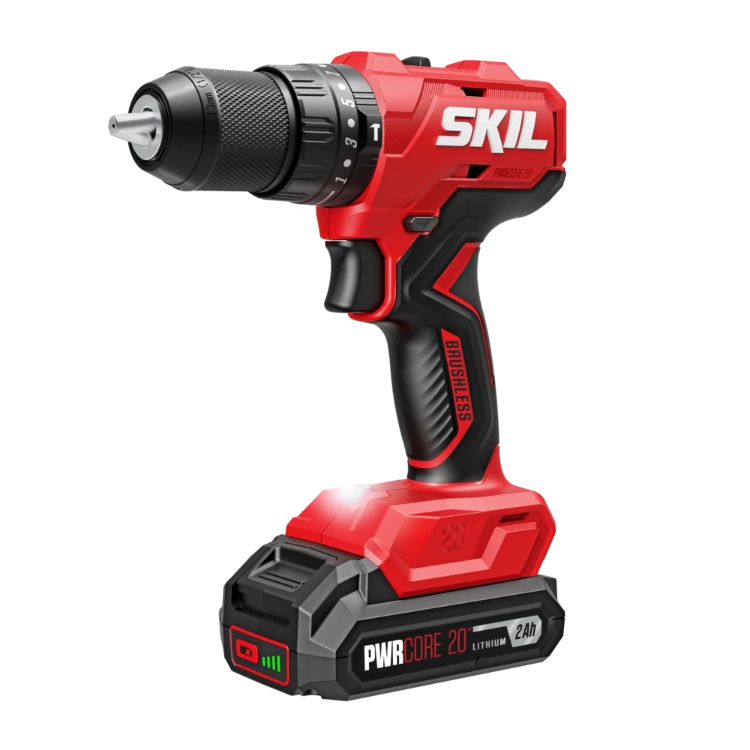 SKIL HD6280B-11 Brushless 20V Hammer Drill Kit, with 75-Pc. Drill & Drive Bit Set with Interlocking Case