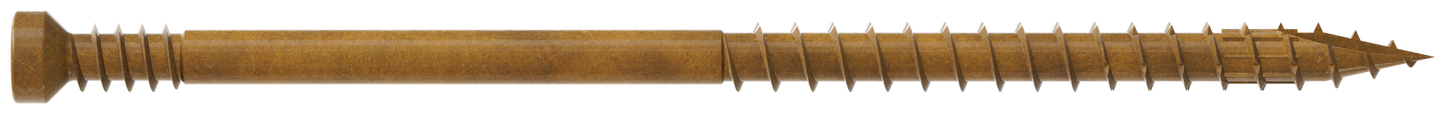 Simpson Strong-Tie FT07300R300 Finish Trim Screw — #7 x 3 in. T10, Trim-Head, Quik Guard®, Tan (300-Qty) (Pack of 6)