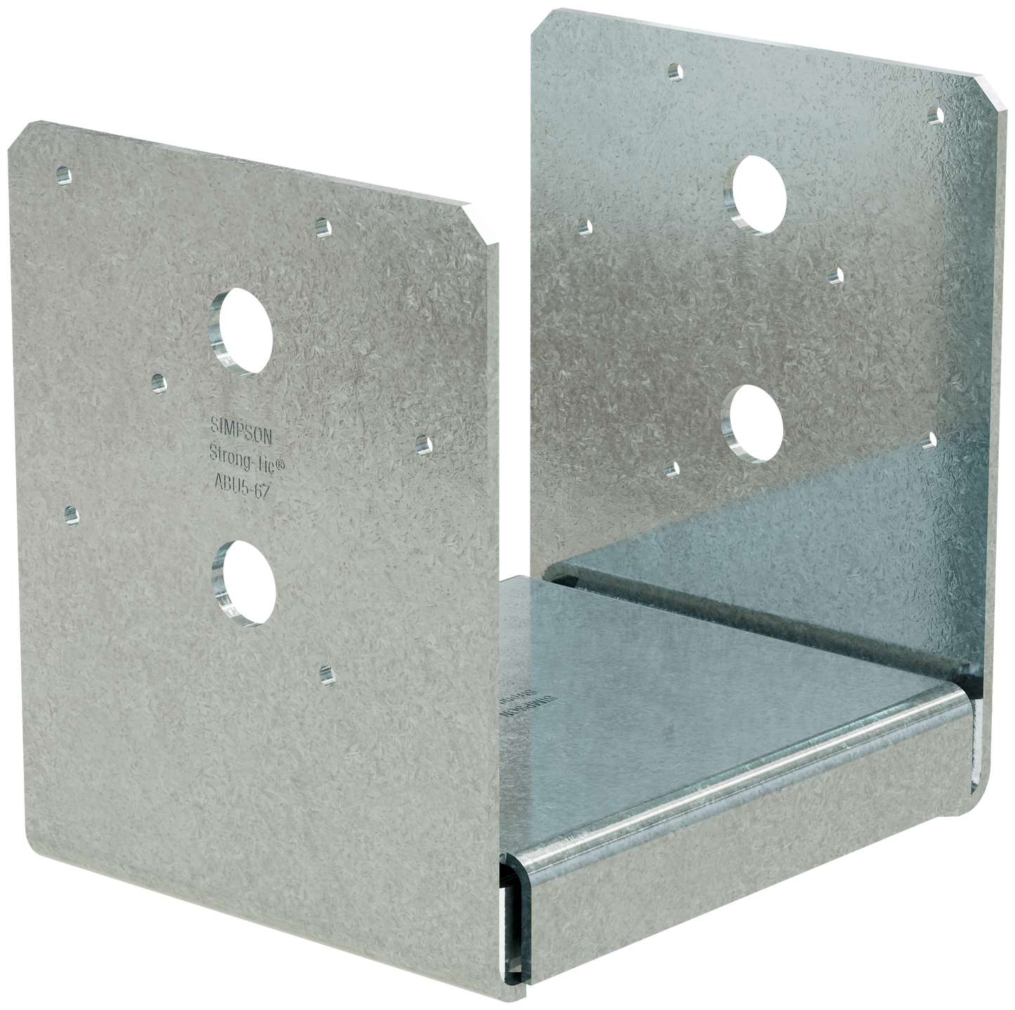 Simpson Strong-Tie ABU5-6Z ABU ZMAX® Galvanized Adjustable Standoff Post Base for 5-1/8 in. x 6 in. Engineered Lumber (Pack of 10)