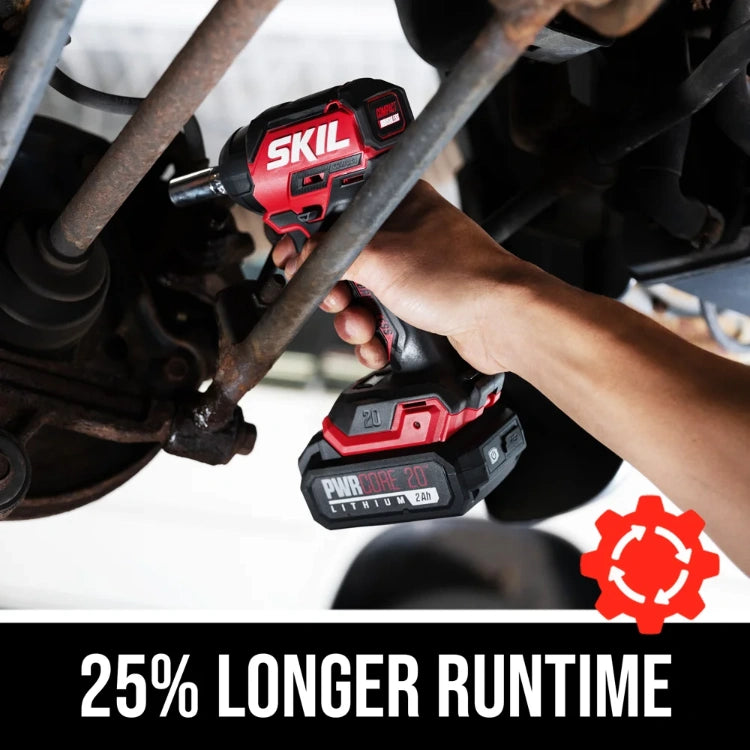SKIL IW6739B-10 PWR CORE 20™ Brushless 20V 3/8 IN. Compact Impact Wrench Kit