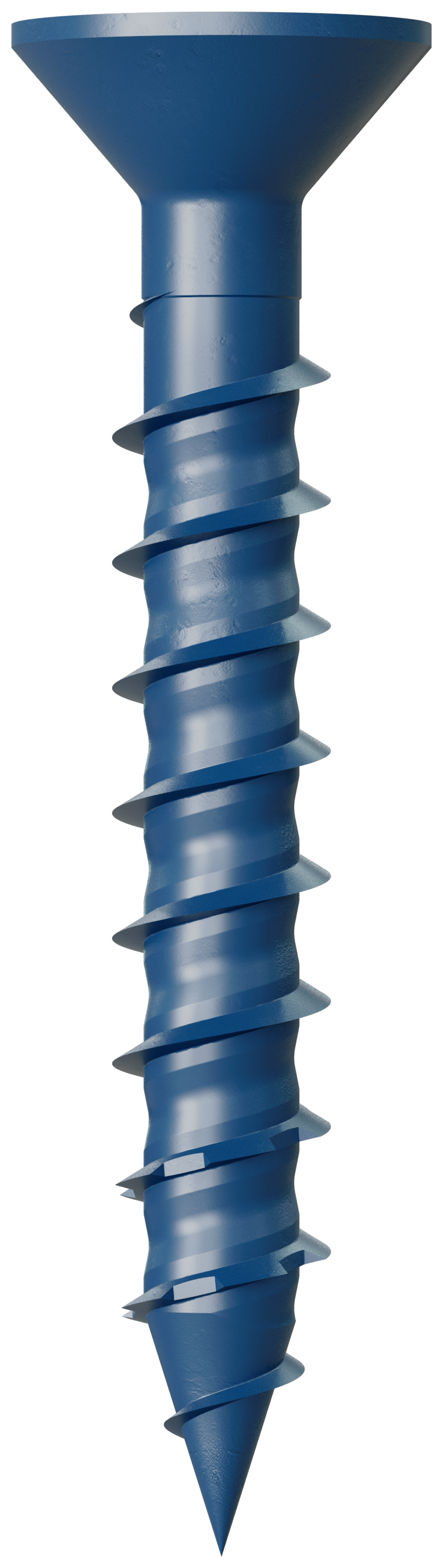 Simpson Strong-Tie TNT25134TFC75 Titen Turbo™ — 1/4 in. x 1-3/4 in. 6-Lobe Flat-Head Concrete and Masonry Screw, Blue (75-Qty)