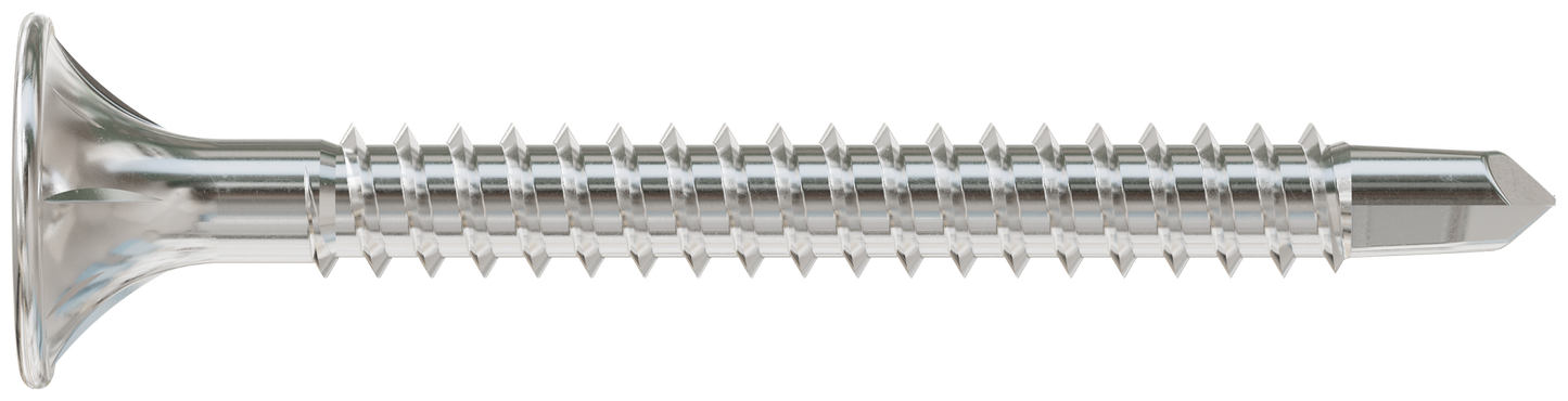 Simpson Strong-Tie F08T162WDB Self-Drilling Fiber-Cement Screw — #8 x 1-5/8 in. #2 Square Drive, Type 410 (3000-Qty)