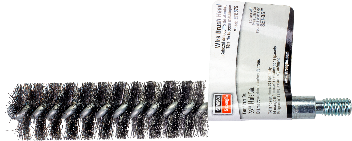 Simpson Strong-Tie ETB87S ETBS 7/8-in. Wire Hole-Cleaning Brush Head (Pack of 25)