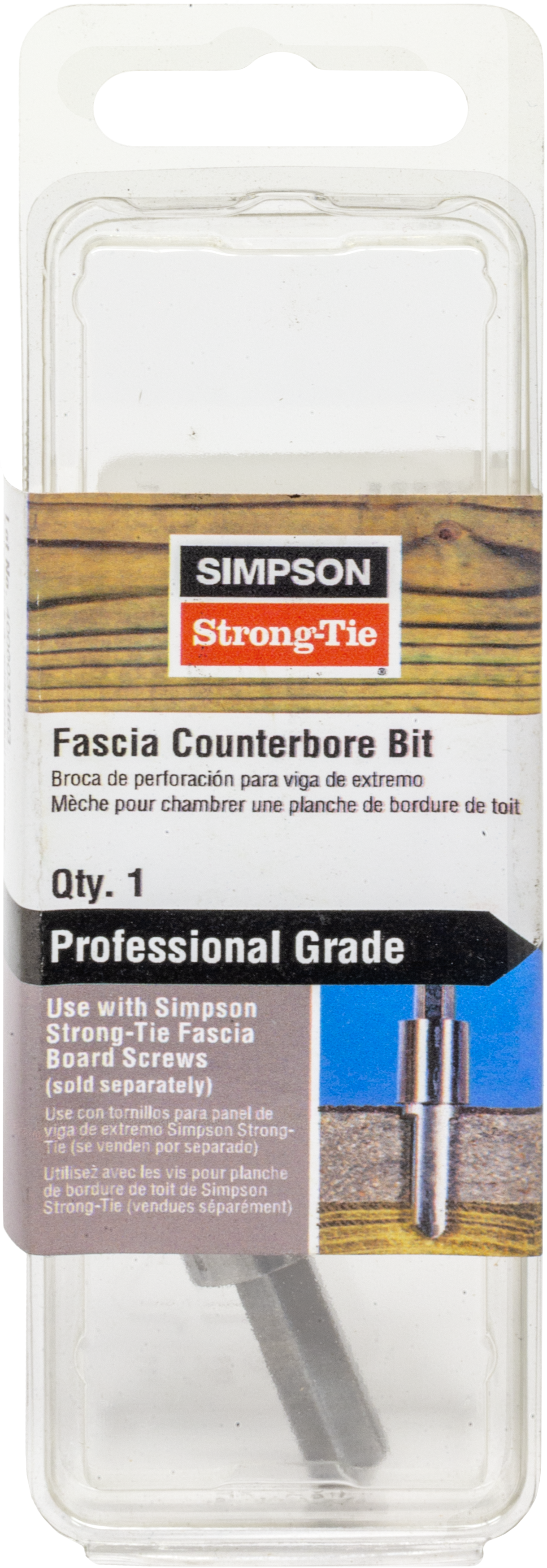 Simpson Strong-Tie FSBIT Fascia Counterbore Bit — Type 316 Stainless Steel (Pack of 5)