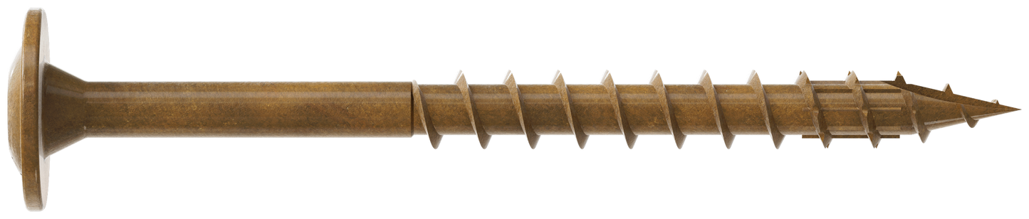 Simpson Strong-Tie CBT08200R300 Wafer-Head Construction Screw — #8 x 2 in. T20, Quik Guard®, Tan (300-Qty)