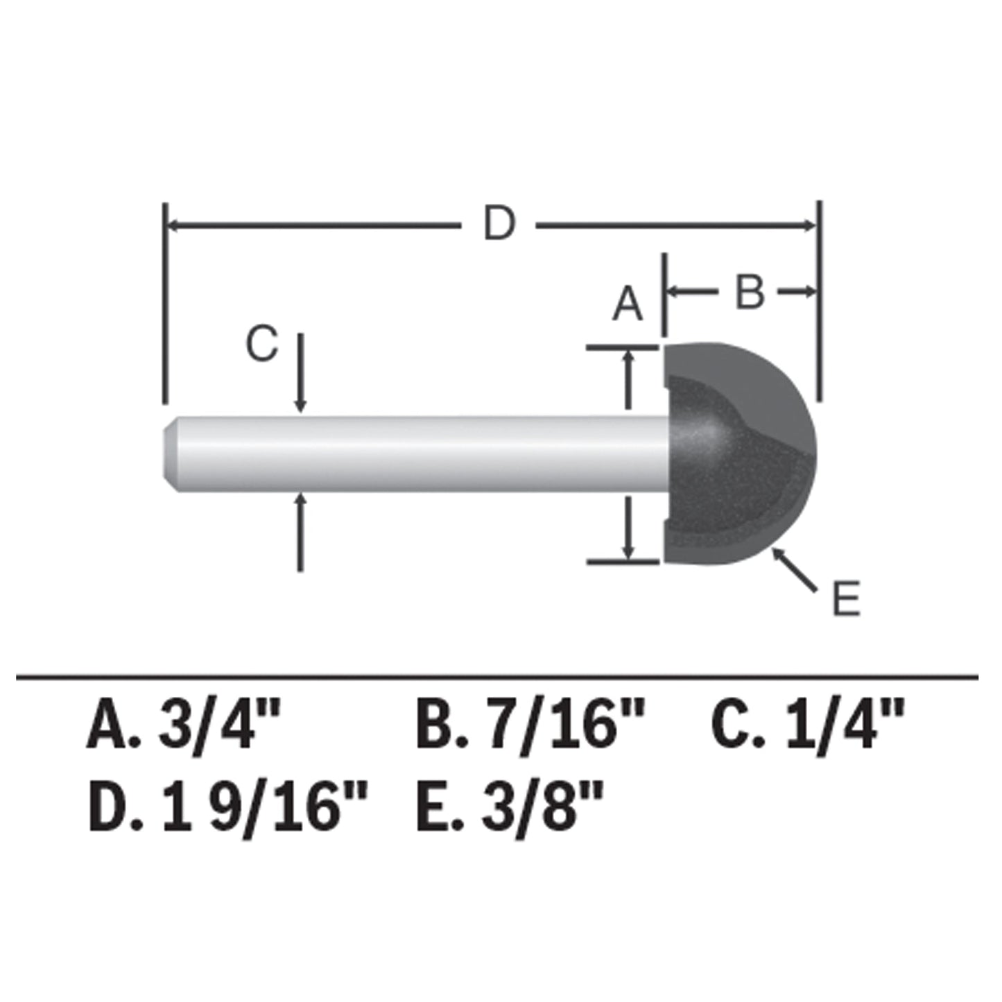 Broca fresadora de caja de núcleo con punta de carburo BOSCH 85448MC de 3/8 pulg. x 3/4 pulg.