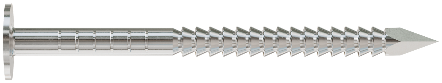 Simpson Strong-Tie S1010ARNB Roofing Nail, Annular Ring Shank — 3 in. x .131 in. Type 304 Stainless Steel (25 lb.) (Pack of 64)