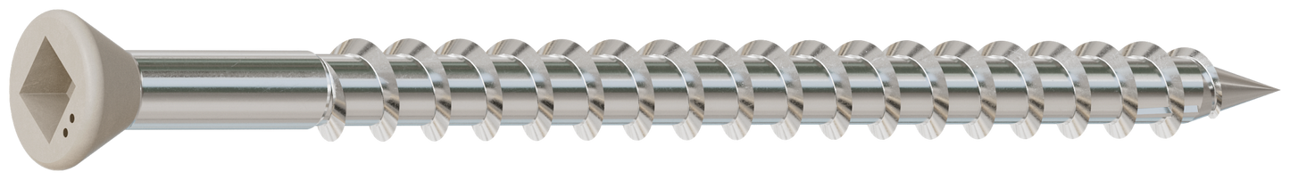 Simpson Strong-Tie DTH212S305GR03 Trim-Head Screw — Sharp Point (Collated) — #7 x 2-1/2 in. #2 Square Type 305 Gray 03 (1000-Qty)