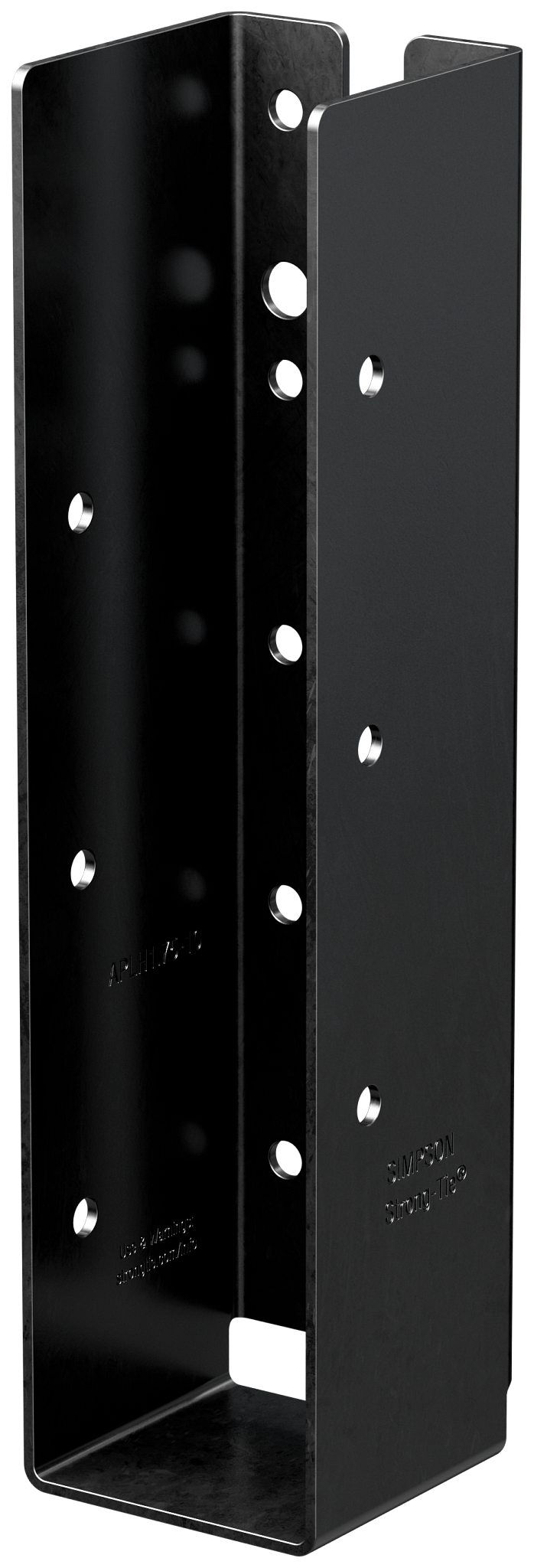 Simpson Strong-Tie APLH1.75-10 Outdoor Accents® APLH ZMAX®, Black Lt. Joist Hanger for 1-3/4 x 10 Rough Cedar (Pack of 12)