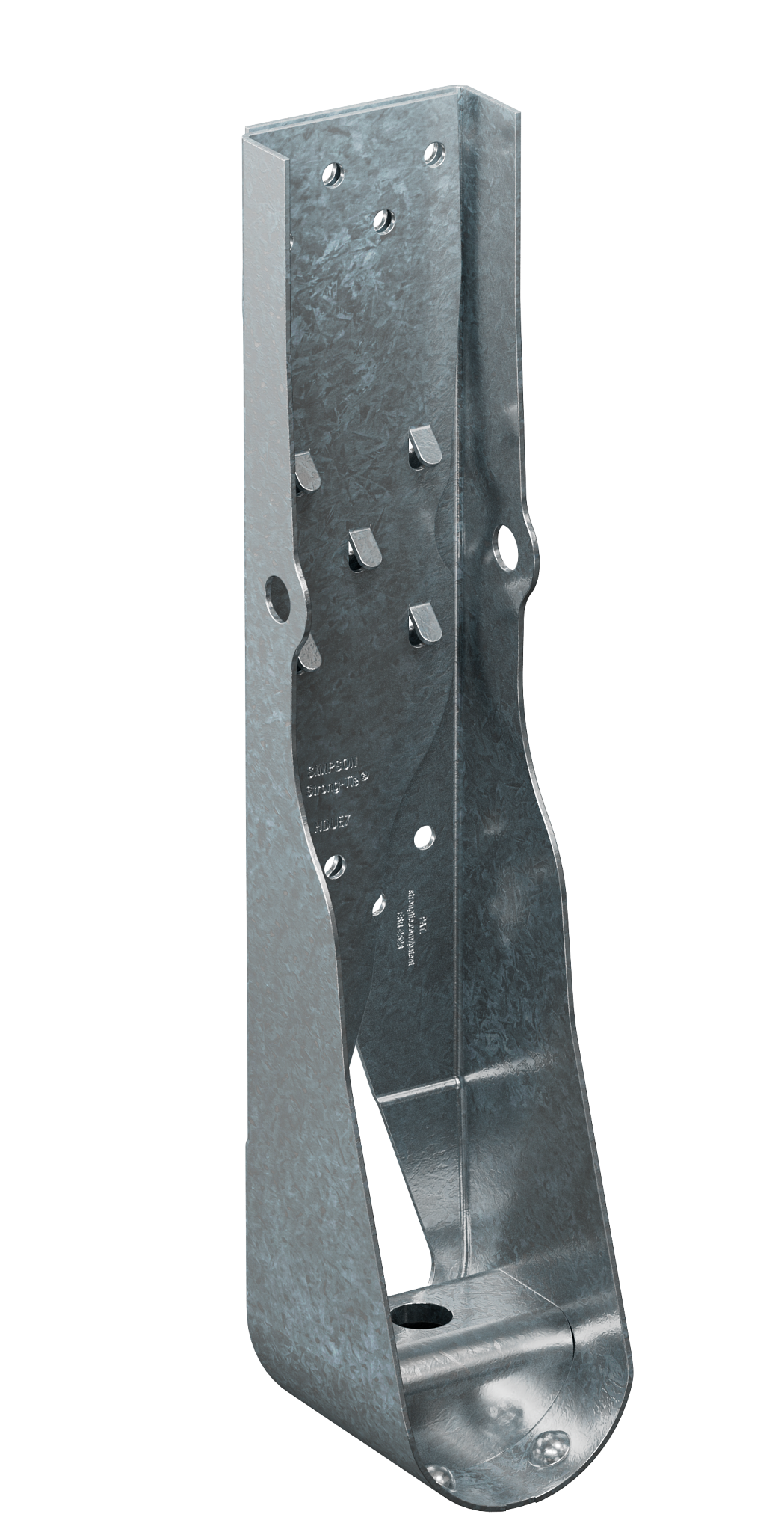 Simpson Strong-Tie HDUE7-SDS3 HDUE™ 14-11/16 in. Galvanized Predeflected Holdown with Strong-Drive® SDS Screws (Pack of 12)