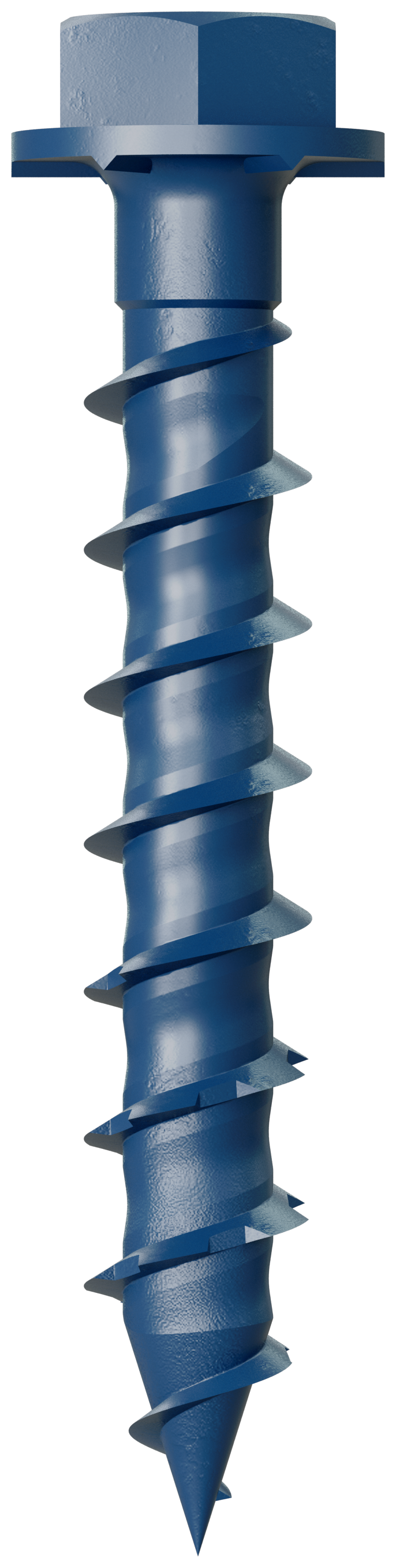 Simpson Strong-Tie TNT18114HC75 Titen Turbo™ — 3/16 in. x 1-1/4 in. Hex-Head Concrete and Masonry Screw, Blue (75-Qty) (Pack of 5)
