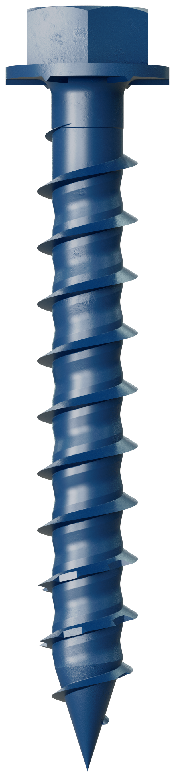 Simpson Strong-Tie TNT25134HC8 Titen Turbo™ — 1/4 in. x 1-3/4 in. Hex-Head Concrete and Masonry Screw, Blue (8-Qty) (Pack of 5)