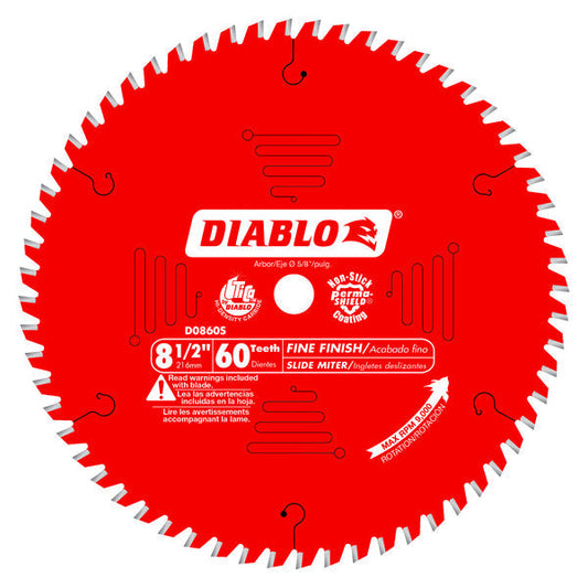 Diablo 008925020431 8-1/2 in. x 60 Tooth Carbide Circular Saw Blade