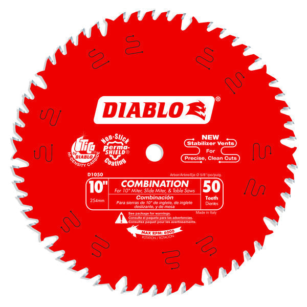 Diablo 008925020592 10 in. x 50 Tooth Combination Circular Saw Blade