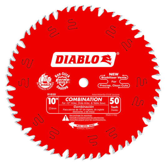 Diablo 008925020592 10 in. x 50 Tooth Combination Circular Saw Blade