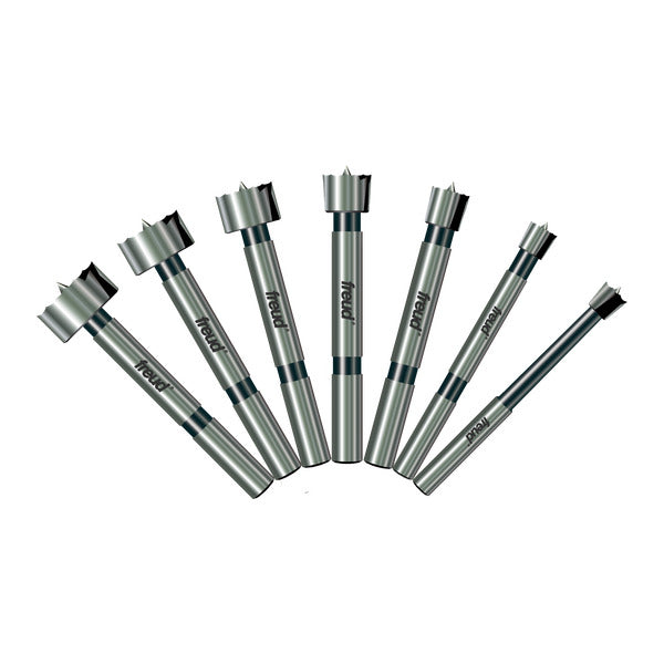 Freud 008925031086 7 Pcs. Precision Shear™ Precision Shear™ Serrated Edge Forstner Drill Bit Set 1/4 Inch to 1-Inch