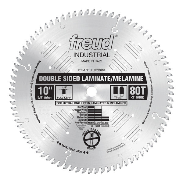 Freud 008925032342 10" x 80T Double Sided Laminate/Melamine Blade