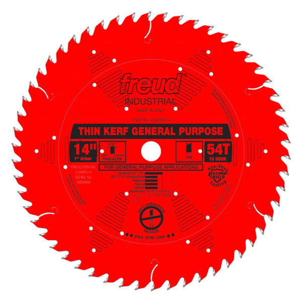 Freud 008925035138 14" x 54T Thin Kerf General Purpose Blade