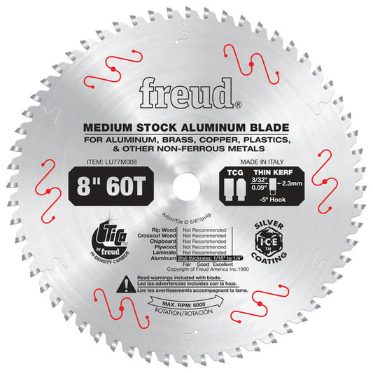 Freud 008925035145 8" x 60T Medium Stock Aluminum Blade