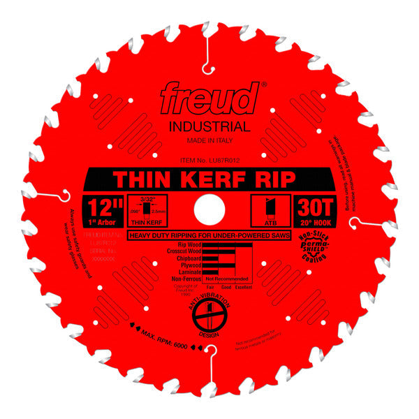 Freud 008925035183 12" x 30T Thin Kerf Rip Blade