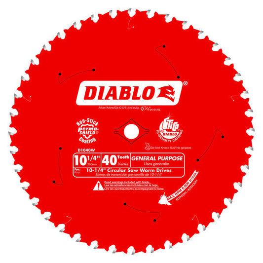 Diablo 008925035305 10-1/4 in. x 40 Tooth Beam Saw Blade