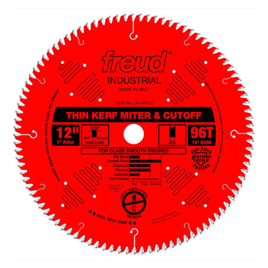 Freud 008925037941 12" x 96T Thin Kerf Ultimate Cut-Off Blade