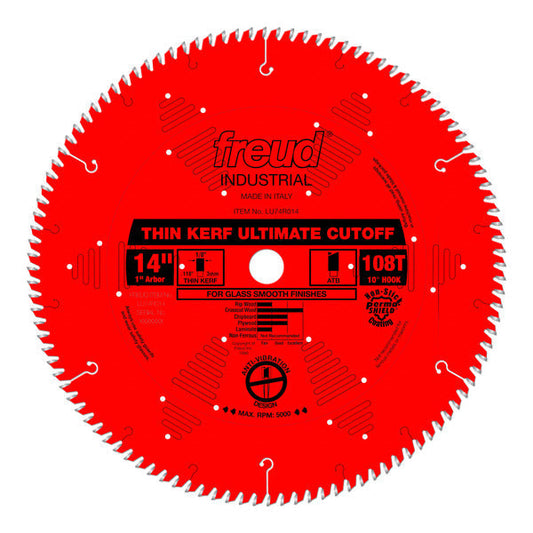 Freud 008925037958 14" x 108T Thin Kerf Ultimate Cut-Off Blade