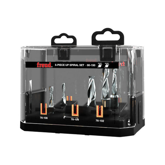Freud 008925042907 5 Piece Up Spiral Bit Set