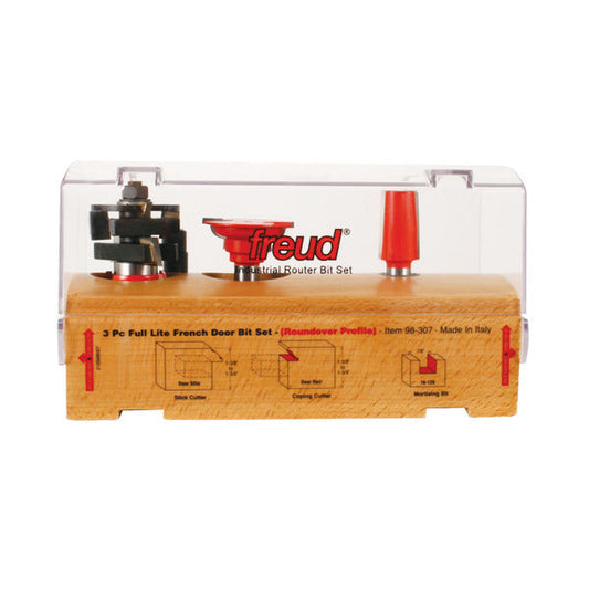 Freud 008925066163 3 Piece French Door Bit Set