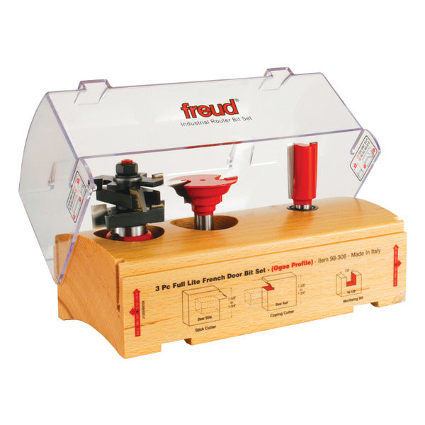 Freud 008925066170 3 Piece French Door Bit Set, ogee profile