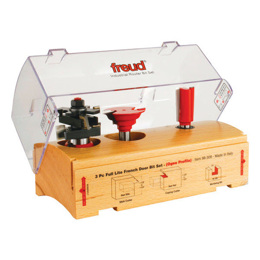 Freud 008925066170 3 Piece French Door Bit Set, ogee profile