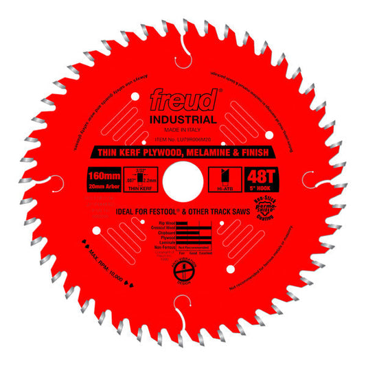Freud 008925084884 160mm x 48T mm Thin Kerf Ultimate Plywood & Melamine Blade