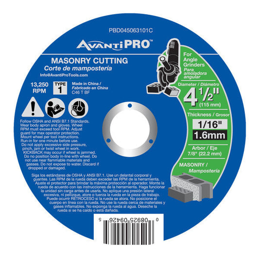 AvantiPRO 008925094265 AvantiPro 4-1/2x1/16x7/8in Masonry Co1