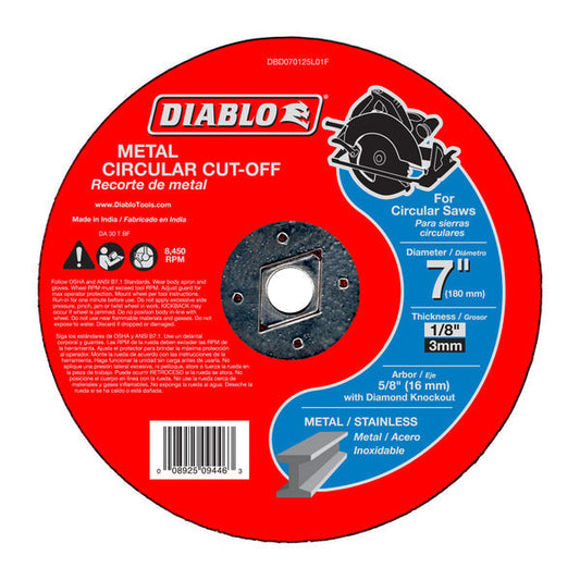 Diablo 008925094463 7"x1/8"x5/8" Metal Circular Cut Off