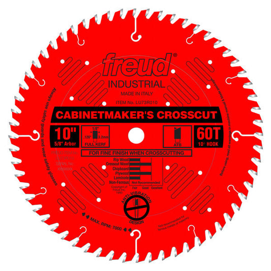 Freud 008925126980 10" x 60T Cabinetmaker’s Crosscut Blade