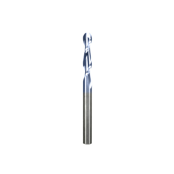 Freud 008925135562 1/4" x 1-1/8" Up Cut Spiral Ball Nose- Solid Carbide, 1/4" shank, 3" overall length