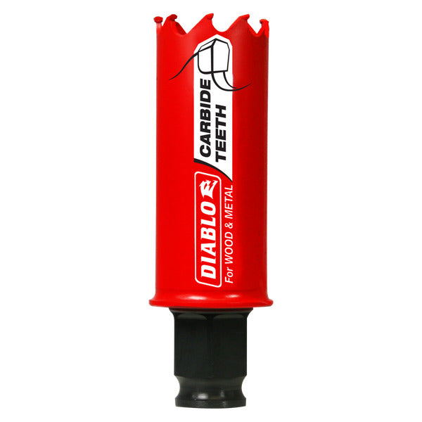 Diablo 008925137658 1-1/16" (27mm) Carbide-Tipped Hole Saw with SnapLock Plus Mandrel System