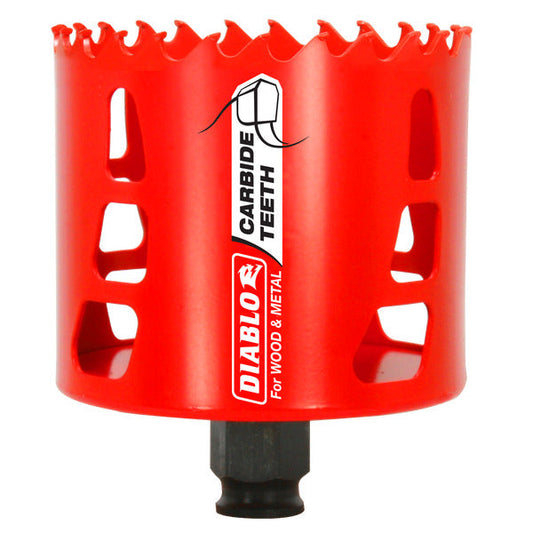 Diablo 008925142485 3-1/8"  (79mm) Carbide-Tipped Wood & Metal Holesaw with SnapLock Plus Mandrel System