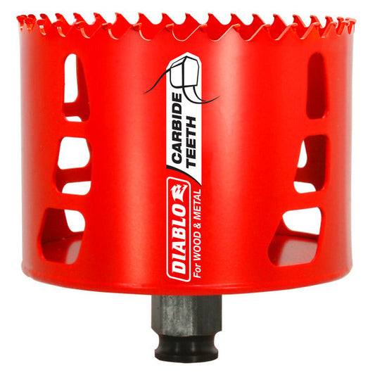 Diablo 008925142508 3-1/2" (89mm) Carbide-Tipped Wood & Metal Holesaw with SnapLock Plus Mandrel System