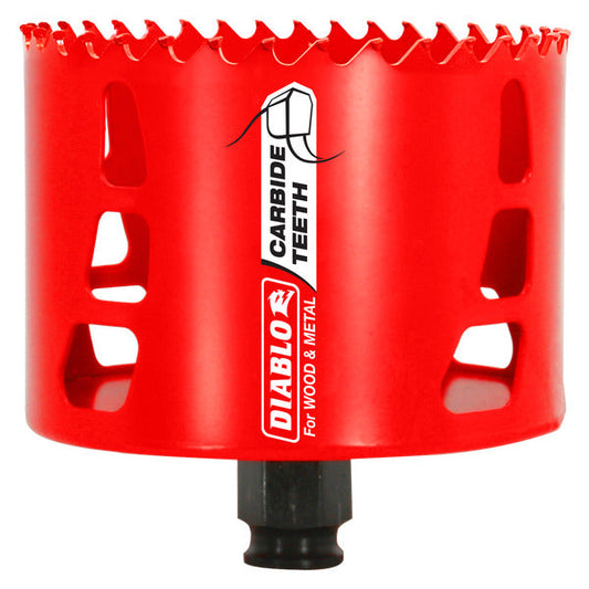 Diablo 008925142515 3-5/8" (92mm) Carbide-Tipped Wood & Metal Holesaw with SnapLock Plus Mandrel System