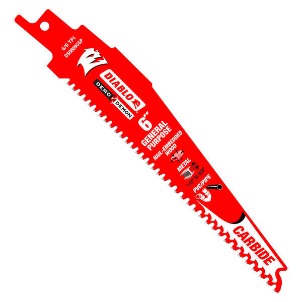 Diablo 008925144496 6" Demo Demon Carbide General Purpose Recip (10 pk)