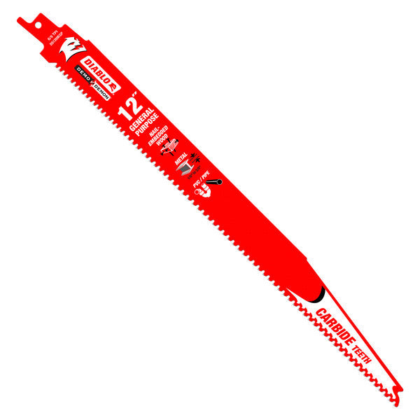 Diablo 008925144519 12" Demo Demon Carbide General Purpose Recip (10 pk)