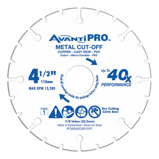 AvantiPRO 008925146865 4.5 in. Carbide Grit Metal Cut-Off Wheel