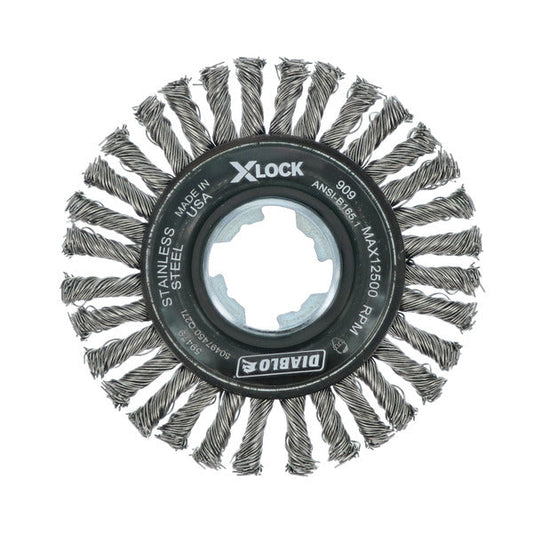 Diablo 008925147534 4 in. X-LOCK Stainless Steel Stringer Bead Twist Wheel