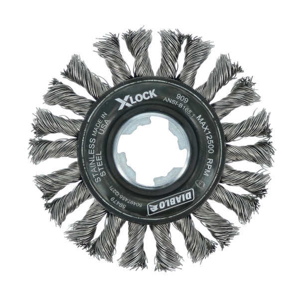 Diablo 008925147565 4 in. X-LOCK Stainless Steel Full Cable Twist Wheel